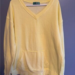 Cozy Yellow V-Neck Sweatshirt XL